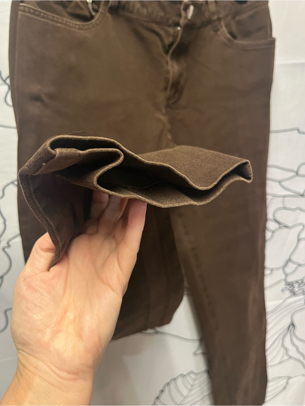 Lauren Ralph Lauren Dark Rust Brown Straight Jeans (392) - Picture 6 of 12